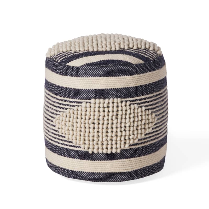 Lucknow Indoor Handcrafted Cylinder Pouf by Christopher Knight Home