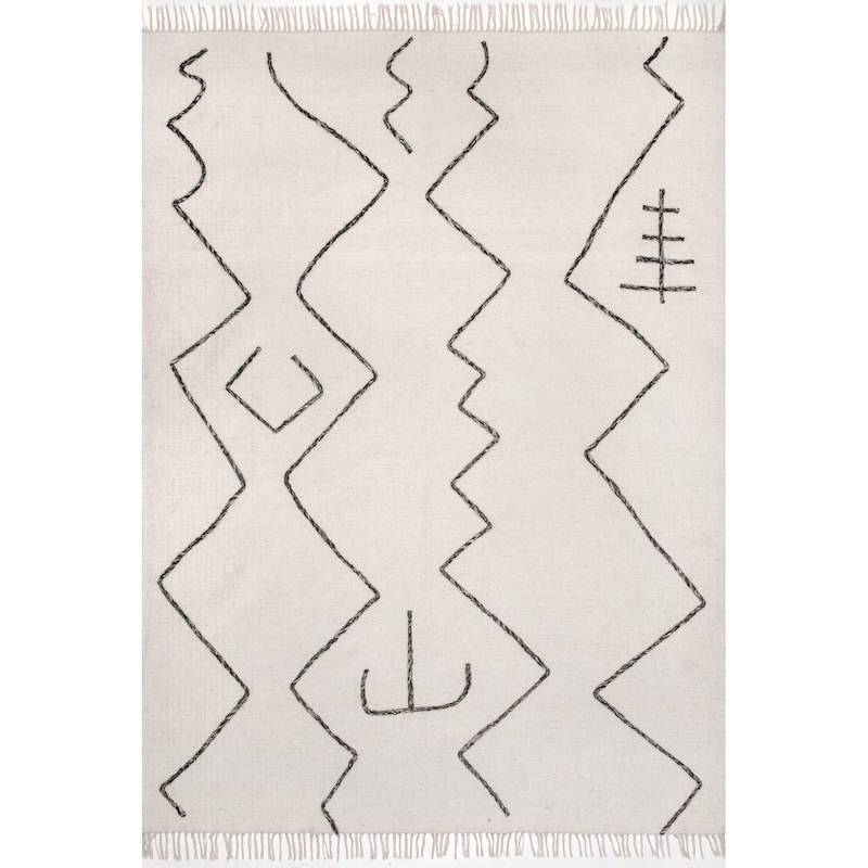 Nuloom Moira Tribal Flatweave Tassel Area Rug