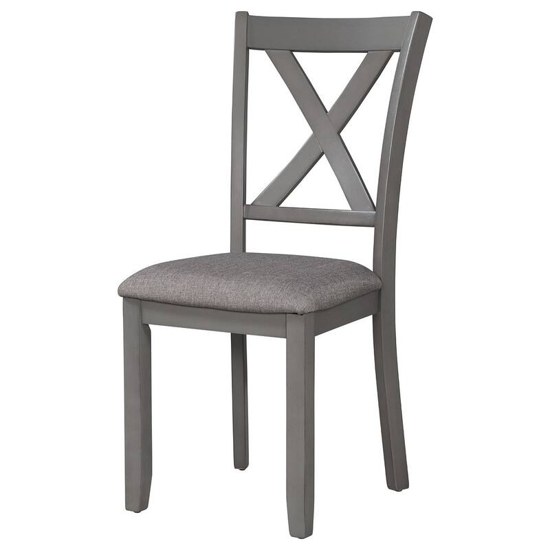 5 PCS Retro Rustic Dining Set for 4 - Extendable Table and Upholstered Chairs