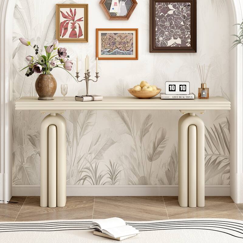 Elegant 60" Wooden Console Table for Entryway Hallway Living Room