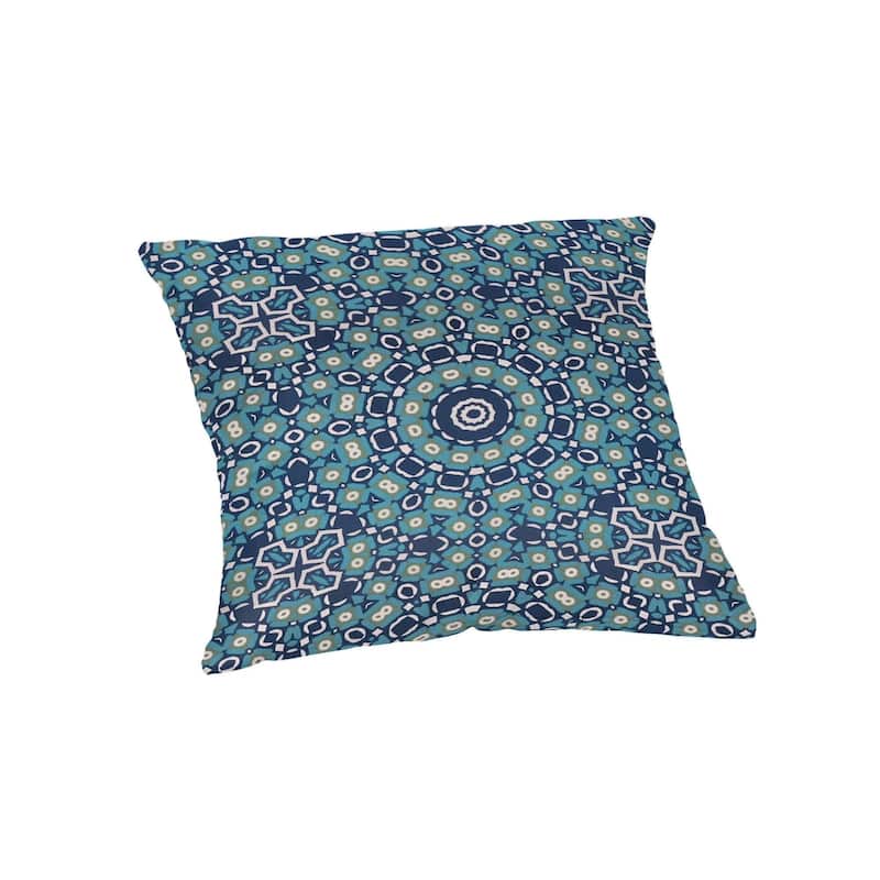 Casual Cushion Medallion 1 Piece Indoor/Outdoor Square Throw Pillow, 18"W x 18"L - 18" x 18"