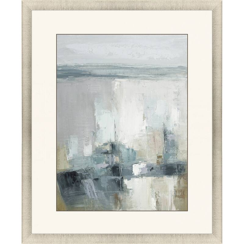 Echoes of the Sea II Framed Art Giclee Under Glass - Blue - 39 X 32 X 2