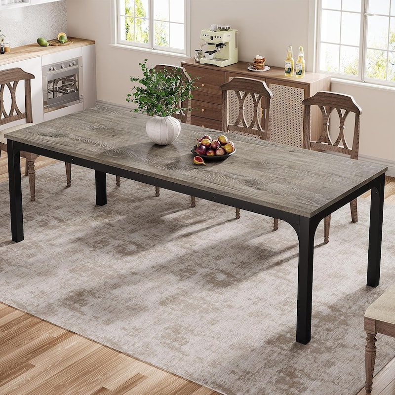 78" Dining Table Large Rectangle Kitchen Dinner Table for 6-8 People Long Modern Dining Room Furniture (Table only)