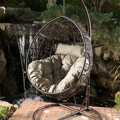 Outdoor Patio Furniture Swing Chair With Big Comfortable and Woven Finish