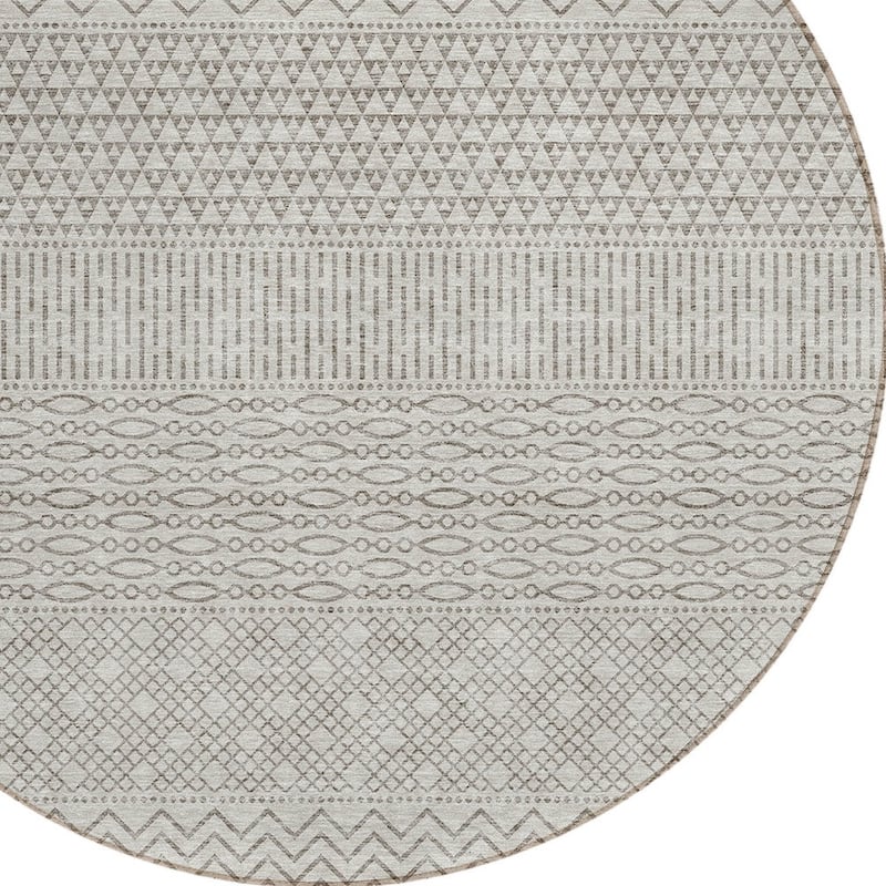HomeRoots Chevron Modern Rectangle Outdoor Rug