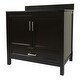 preview thumbnail 63 of 146, Nevado 37" Bathroom Vanity with Cultured Marble Vanity Top Sink in White with White Basin