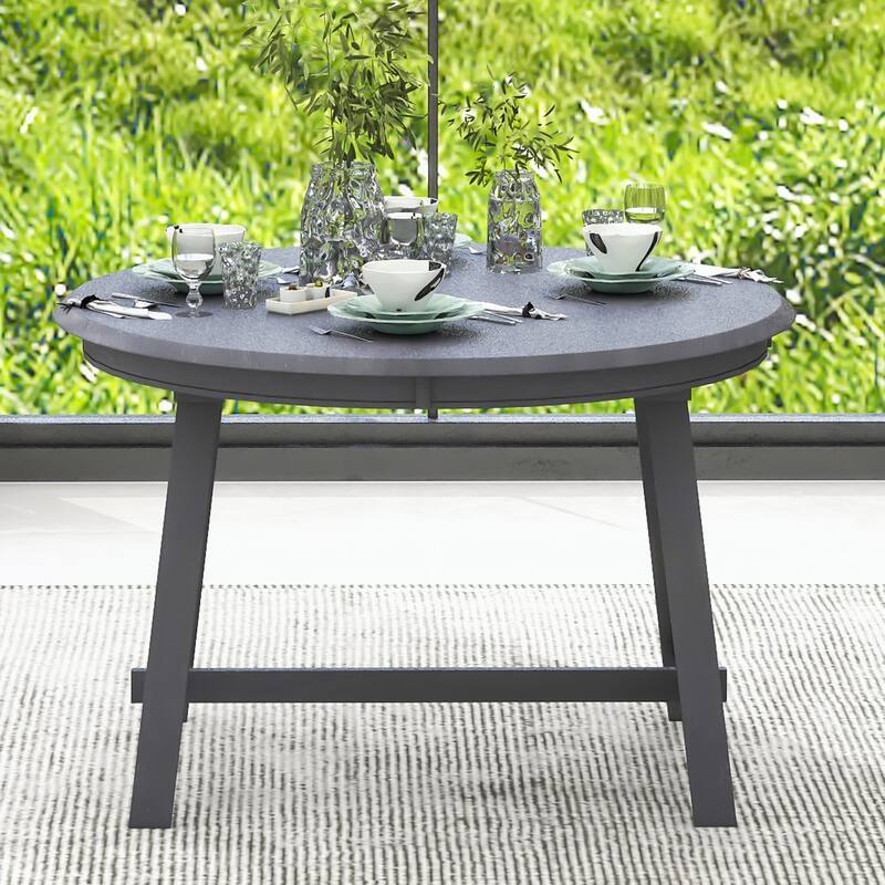 Round Extendable Wood Dining Table