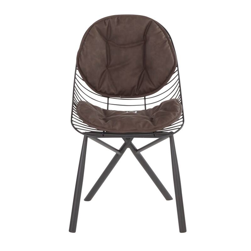 Copper Grove Beloslav Wired Chairs with Removable Faux Leather Cushions (Set of 2)
