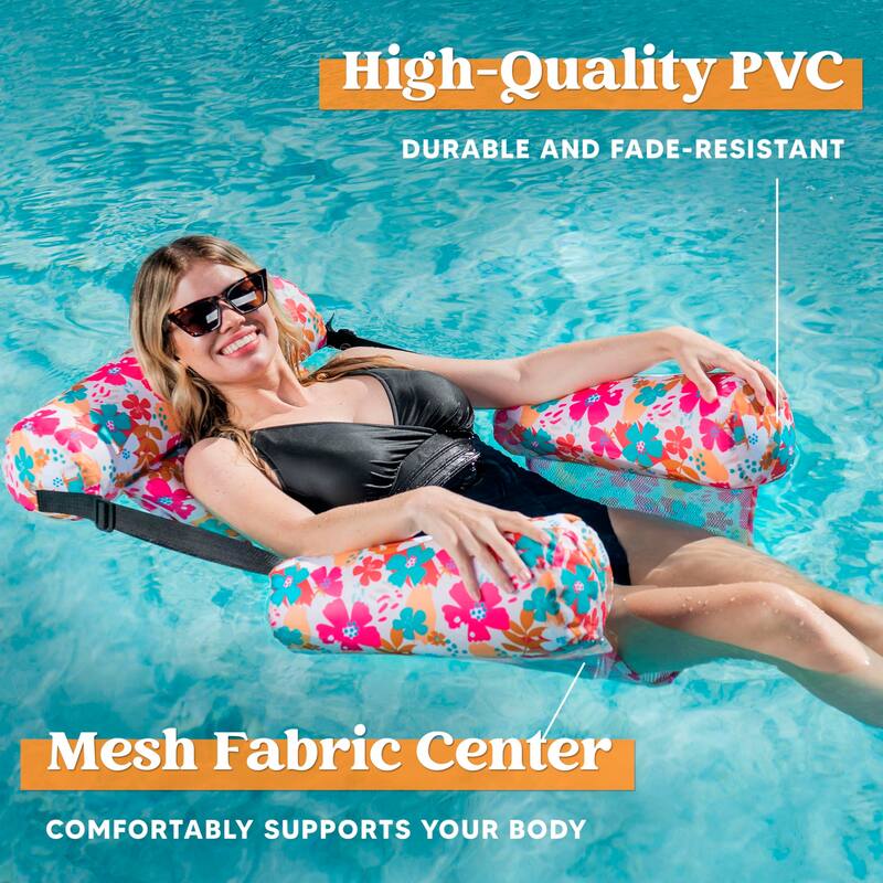 Pool Floats Chairs Adult, 2 Packs Inflatable Pool Lounge Chairs,Blow up Pool Noodles Floats for Adults,Floating Water Chair