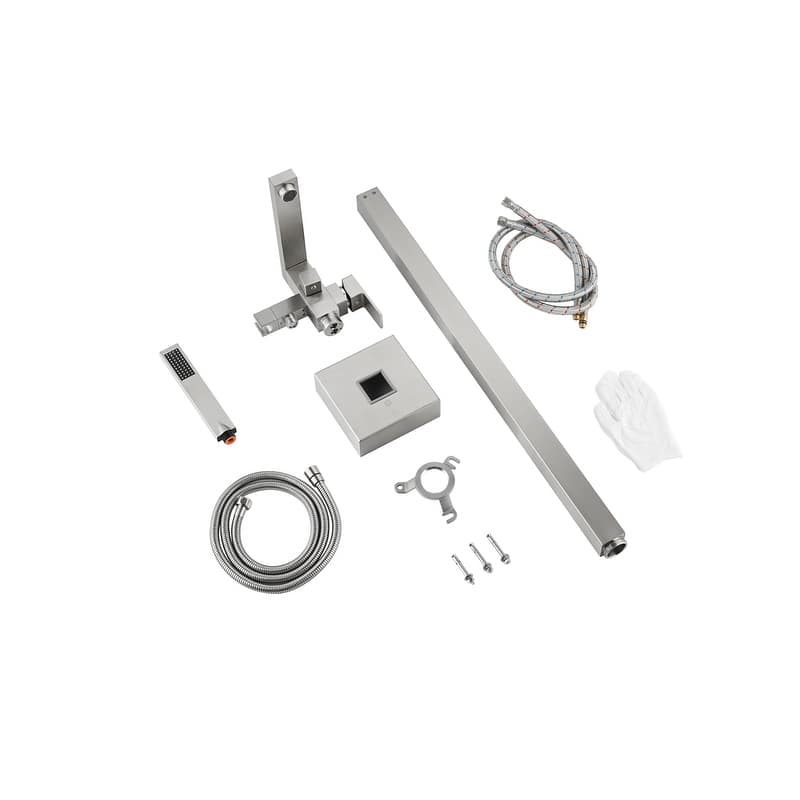Indigo Home Floor Mounted Roman Tub Faucet with Handshower