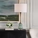 preview thumbnail 2 of 6, Uttermost Sanctuary Green Gray Table Lamp - 35.25'' H X 16.5'' W X 16.5'' D