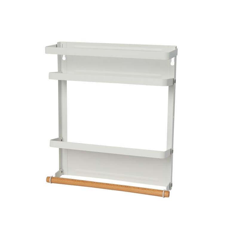 Household Essentials Metal Magnetic Organizer Rack - 11.3"L x 3.1"W x 12.6"H - White