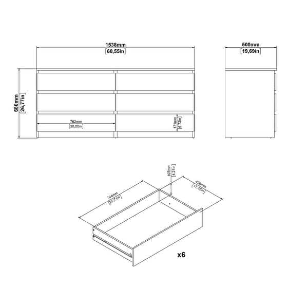 dimension image slide 1 of 13, Porch & Den McKellingon 6-drawer Double Dresser