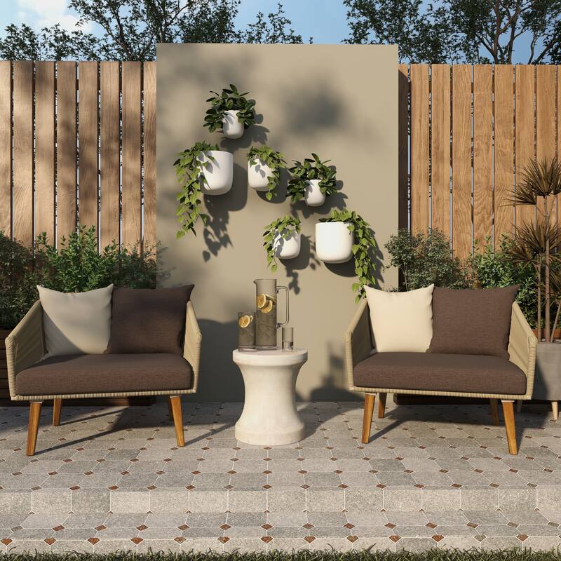 Gold, Black, Silver or White Metal Indoor Outdoor Floating Wall Planter (Set of 3) - S/3 9", 7", 6"H