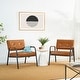 preview thumbnail 19 of 33, Glitzhome Set of 2 25.75"W Mid-Century Modern Leatherette Accent Chair - 25.75" W X 29.75" H X 29.75" D