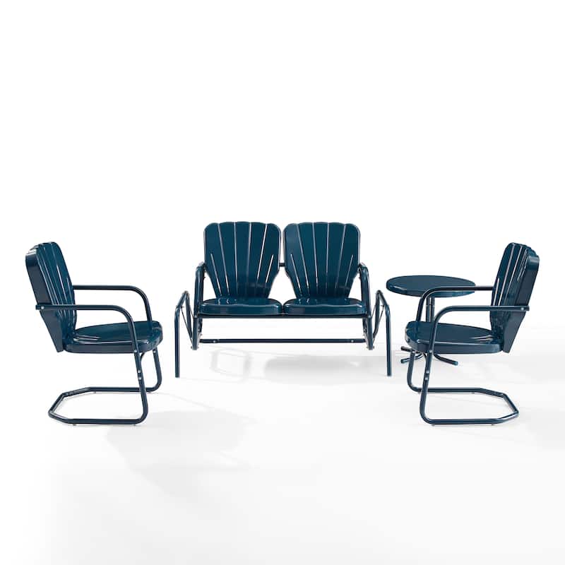Crosley Ridgeland 4-piece Outdoor Metal Conversation Set - 75"x88"x34.25"