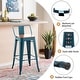 preview thumbnail 8 of 41, Bar Stools With Back set of 4 Industrial Metal Barstools with Wooden Seats