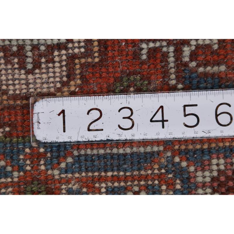 Hand Knotted Oriental 100% Wool Carpet Traditional Medallion Beige & Ivories Heriz (serapi) Area Rug - 2' 9'' X 2' 0''