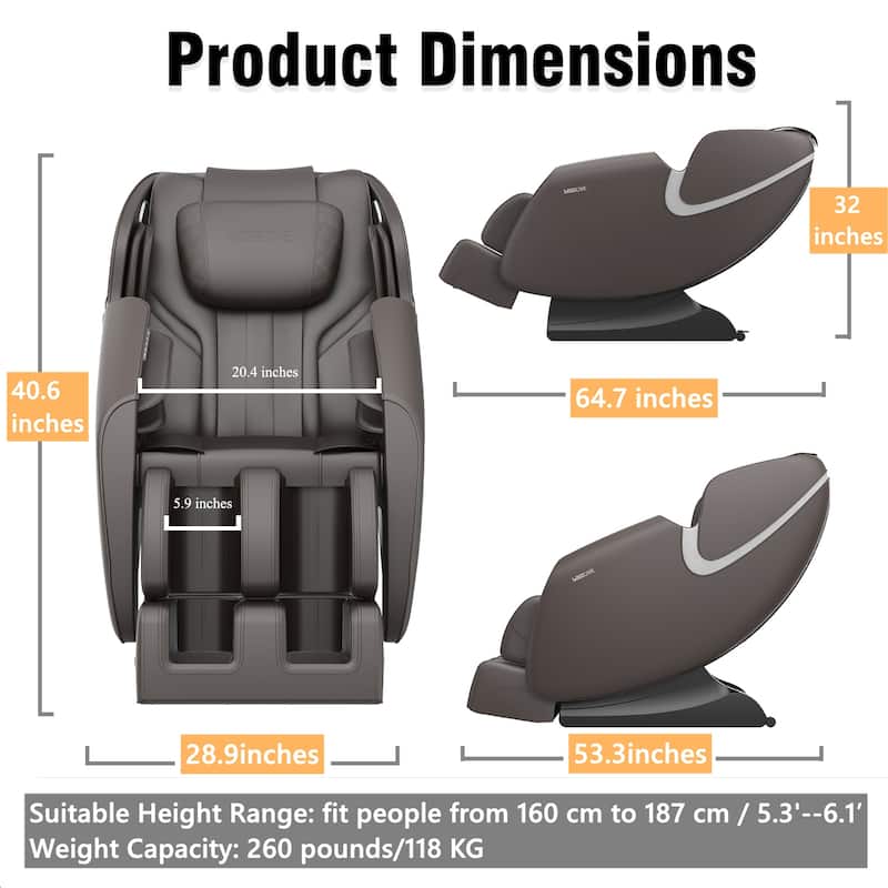 Bosscare Massage Chair Recliner With Zero Gravity
