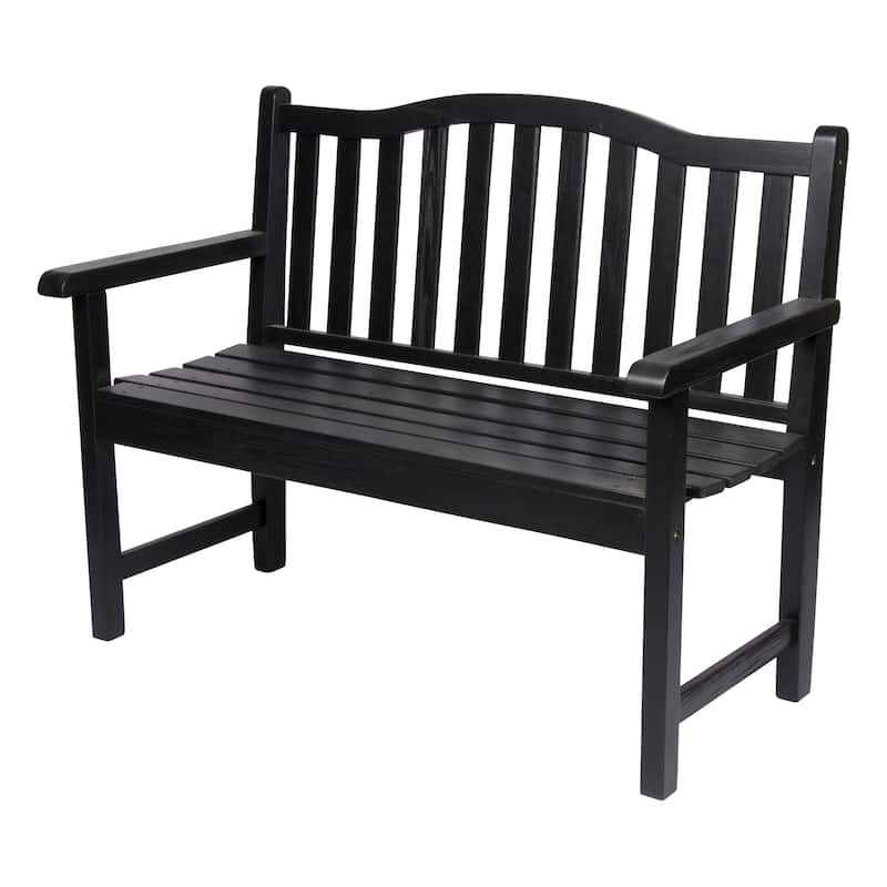 Belfort Hydro-Tex Wood Outdoor Garden Patio Bench - Black