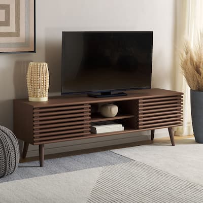 SAFAVIEH Averi 2-Door Media Stand Fits up to 65" Flatscreen TV - 59Wx15Dx19H