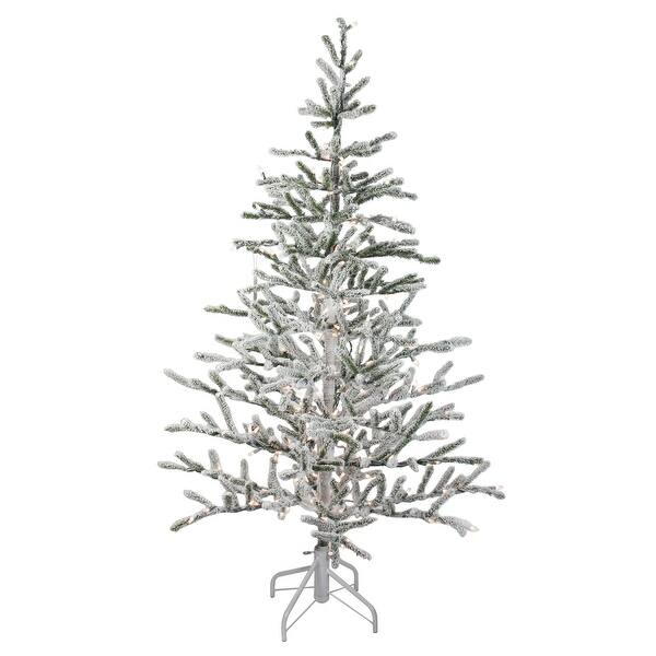 Shop 5 Pre Lit Flocked Alpine Coral Artificial Christmas Tree