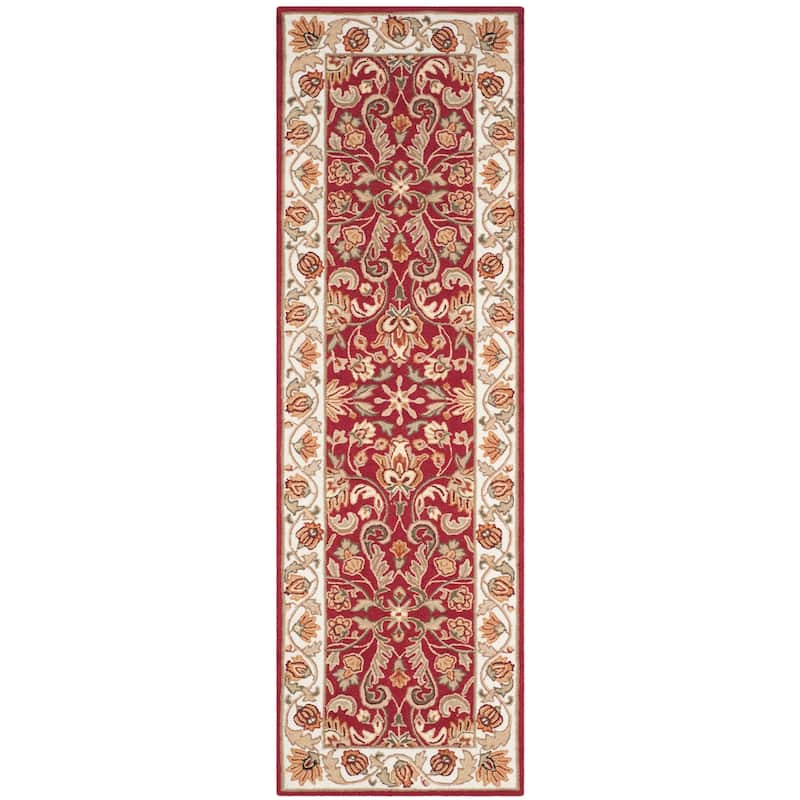 SAFAVIEH Handmade Easy Care Hiltraut Oriental Rug - 2'6" x 4' - Red/Ivory