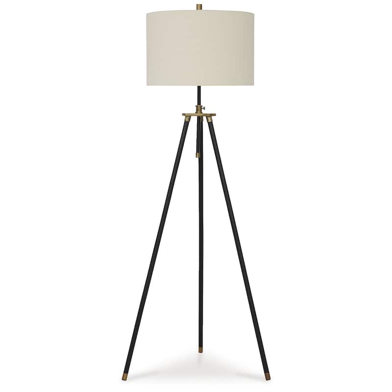 Signature Design by Ashley Cashner Black/Gold Finish Floor Lamp - 23" W x 23" D x 70.5" H