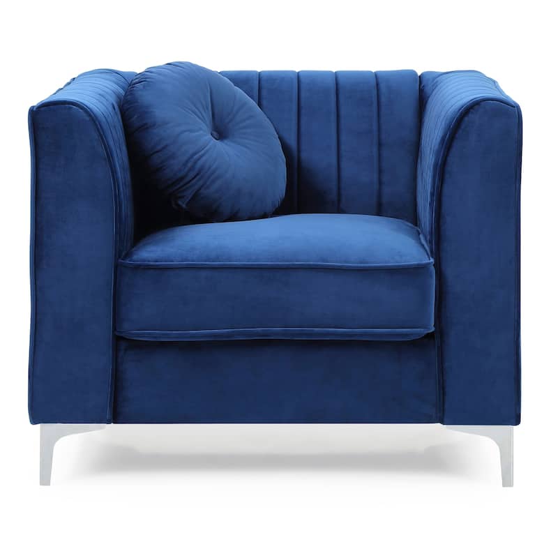 Delray Velvet/ Microsuede Chair