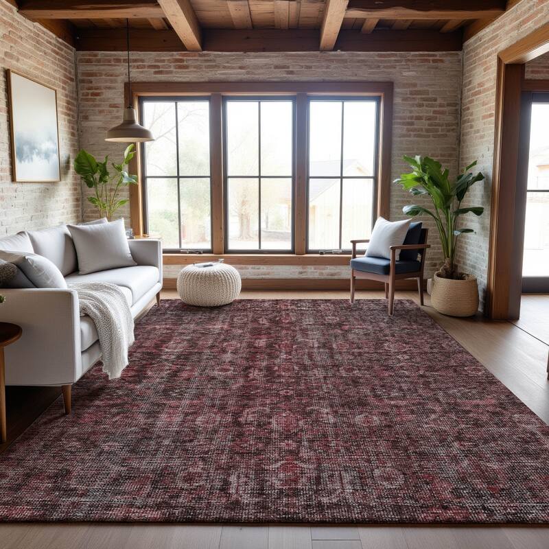 Premium Washable Super Soft Vintage Traditional Mayfield Rug - Pink - 3' x 5'