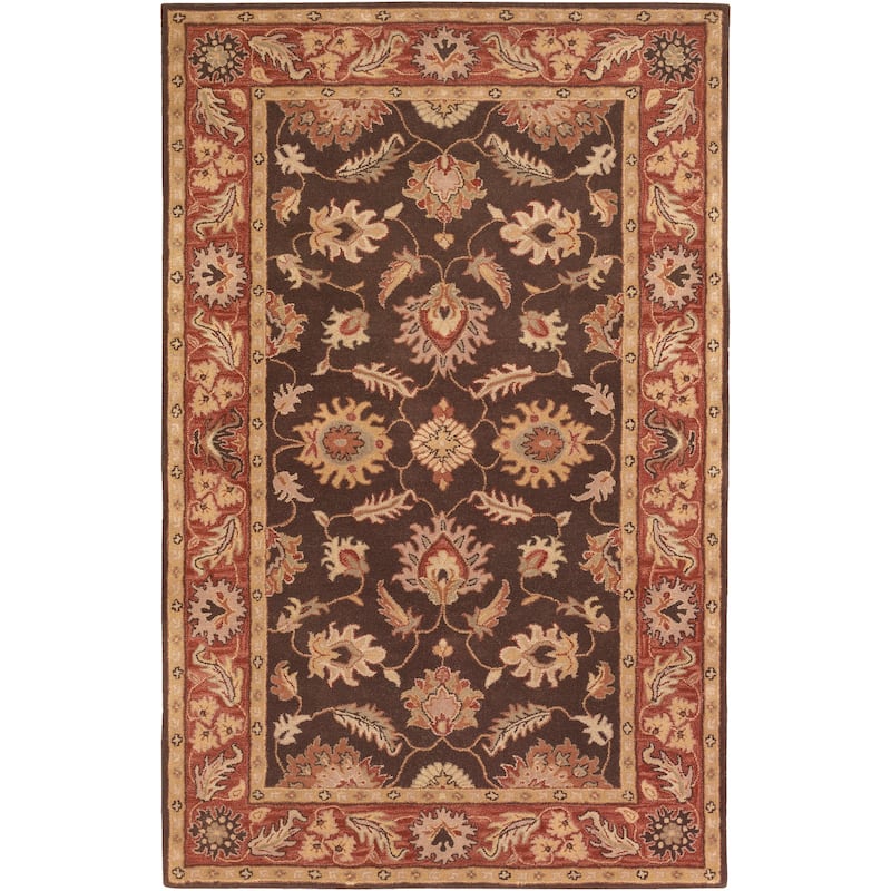 Livabliss Traditional Caesar Border Area Rug