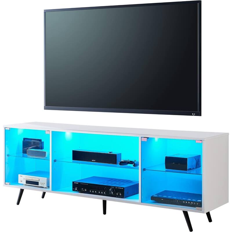 Modern TV Stand for TVs up to 75 Inch with LED Lights