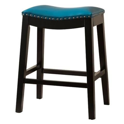 Abbyson Chapin 26 inch Bonded Leather Saddle Counter Stool