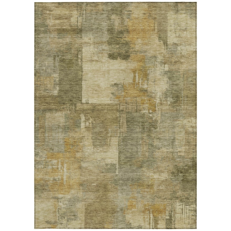 HomeRoots Abstract Transitional Rectangle Outdoor Rug