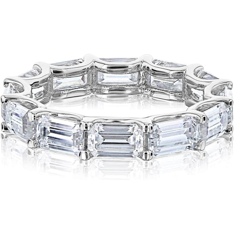 Annello by Kobelli 14k Solid Gold East-West Moissanite Eternity Ring (HI/VS) - 5 - White