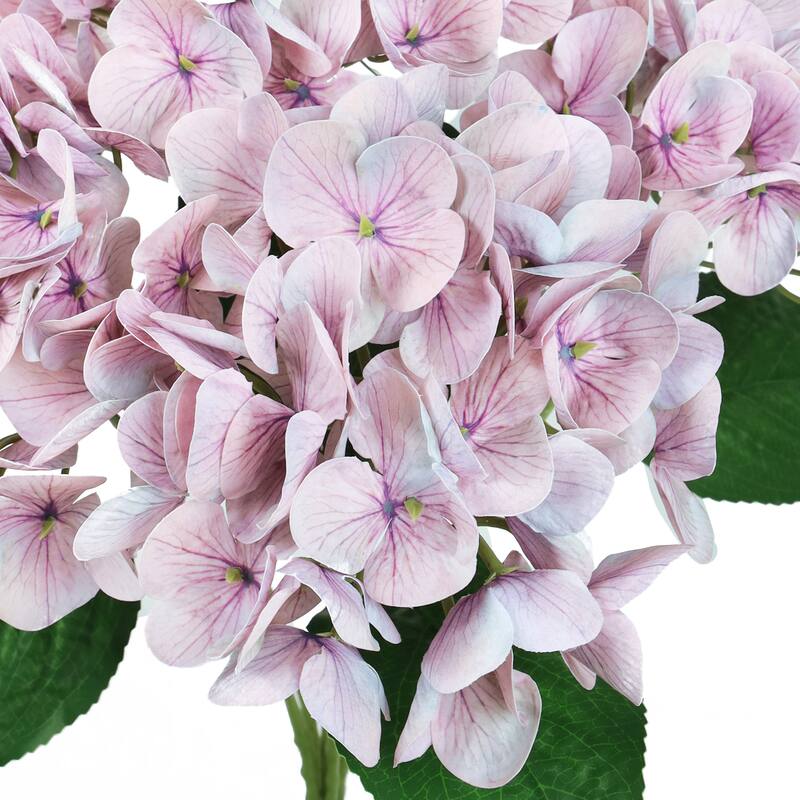 Set of 2 Natural Touch Dusty Lavender Artificial Hydrangea Flower Stem Bush Bouquet 17in - 17" L x 11" W x 11" DP