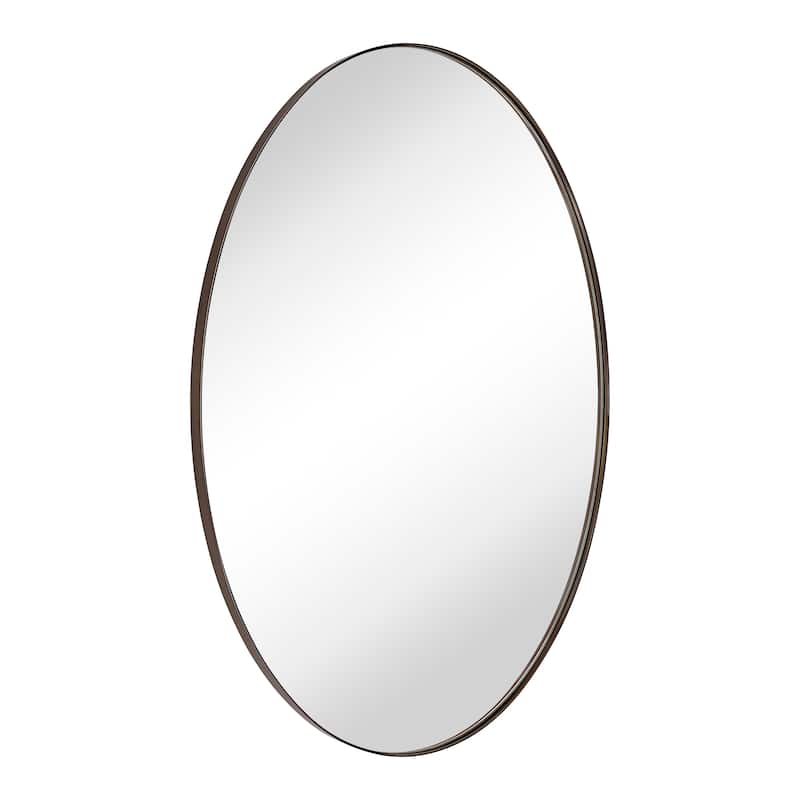 TEHOME Javell Oval Metal Wall Mirror - 36" x 24" - Rubbed Bronze