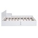 preview thumbnail 9 of 10, Full Size Hydraulic Platform Bed with Trundle, Storage, Side Table, and Lounge, White
