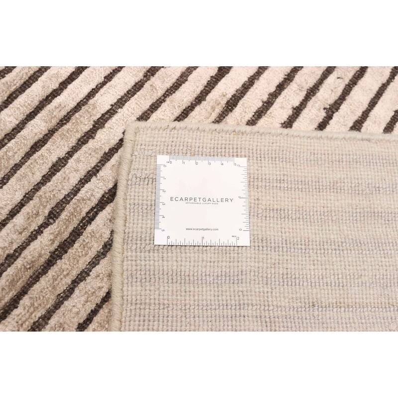 ECARPETGALLERY Hand Loomed Elysian Beige Rug - 5'4 x 7'8