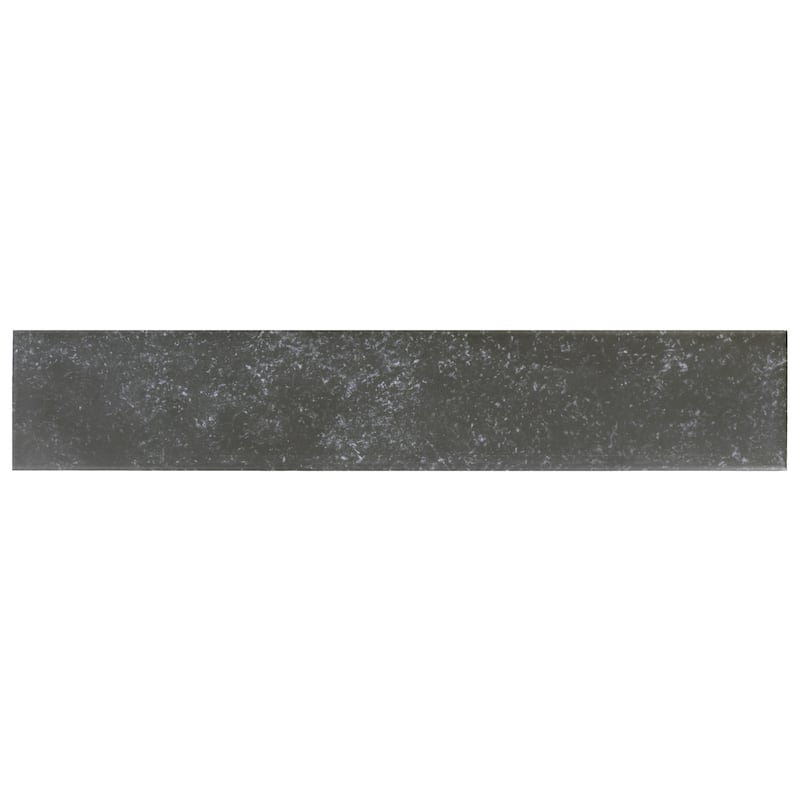 Merola Tile Tinos Black 3-1/8" x 17-3/8" Porcelain Floor and Wall Tile