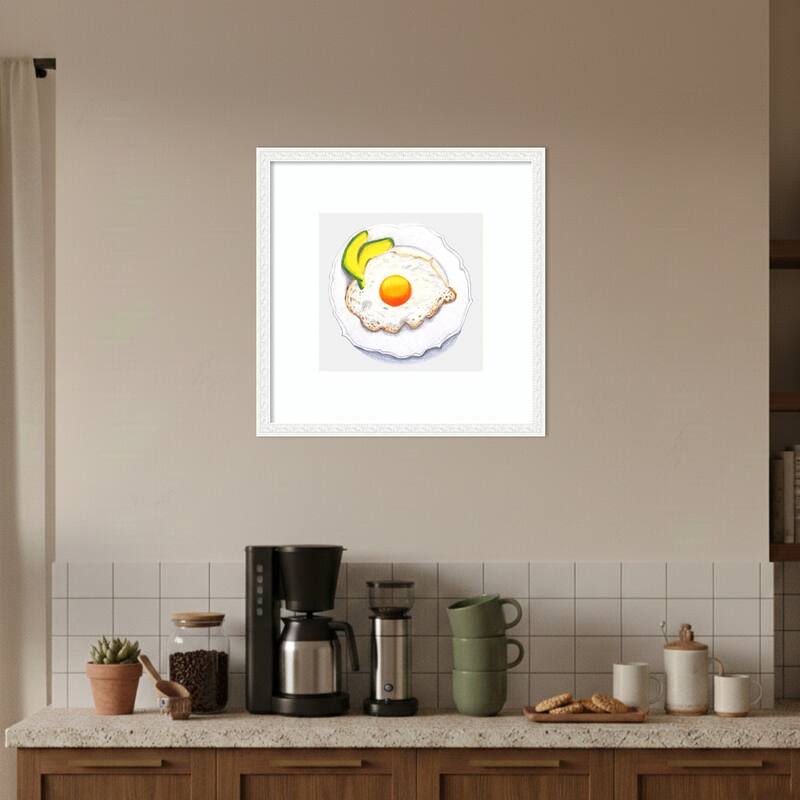 Huevo Frito Con Aguacate by Elizabeth C Wood Framed Wall Art Print