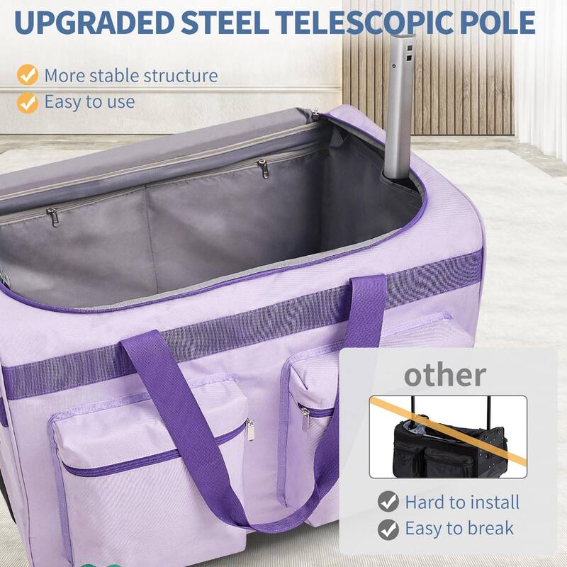 DoCred Suitcase Sets with Garment Rack and Wheel, Dance Bag