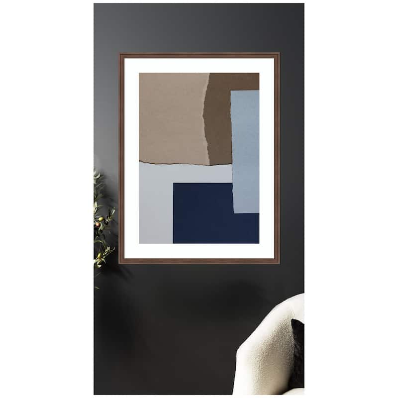 Kate and Laurel Torn Paper No6 by Mareike Bohmer Framed Wall Art Print