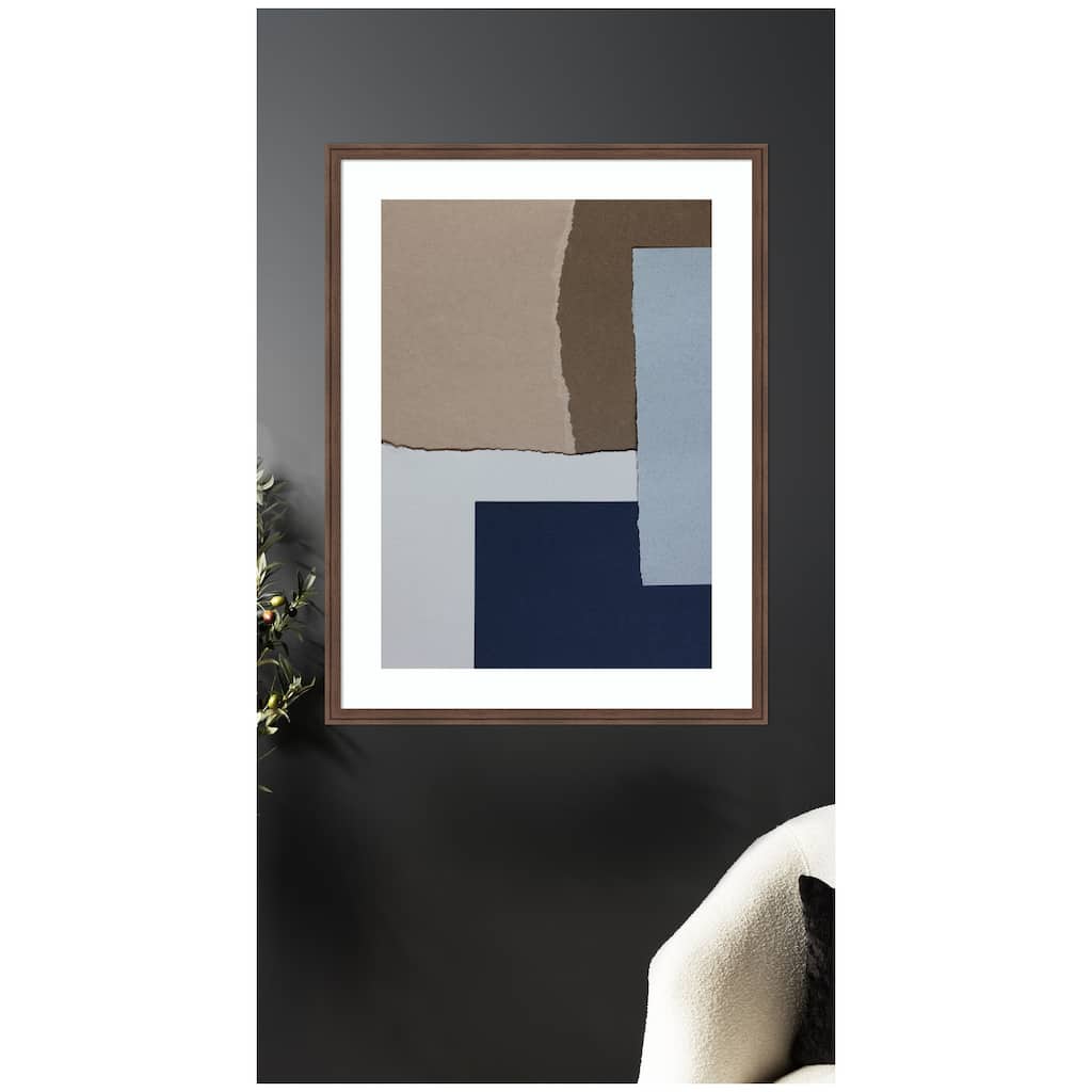 Kate and Laurel Torn Paper No6 by Mareike Bohmer Framed Wall Art Print