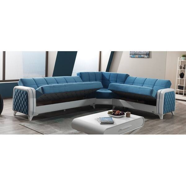 Shop Elliot Living Room Modern Sectional Convertible Sleeper Sofa Overstock 31696985