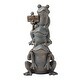preview thumbnail 2 of 5, Glitzhome 28"H Bronze MGO Stacked Frog Statue