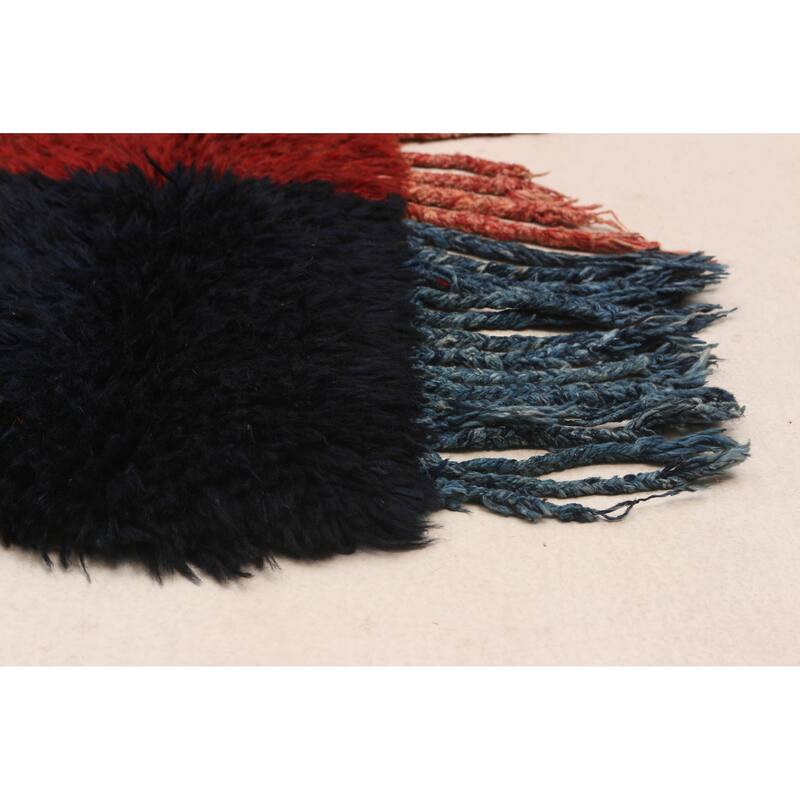 ECARPETGALLERY Hand-knotted Afghan Shiravan Red Wool Rug - 3'4 x 13'1