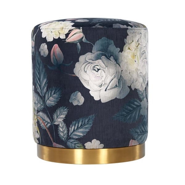 slide 2 of 6, Opal Floral Velvet Ottoman Multi - Small