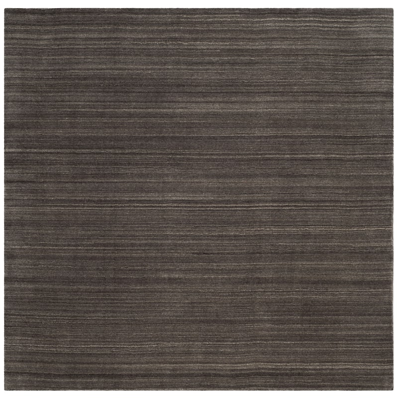 SAFAVIEH Handmade Himalaya Jessika Modern Wool Rug - 6' Square - Charcoal - Square