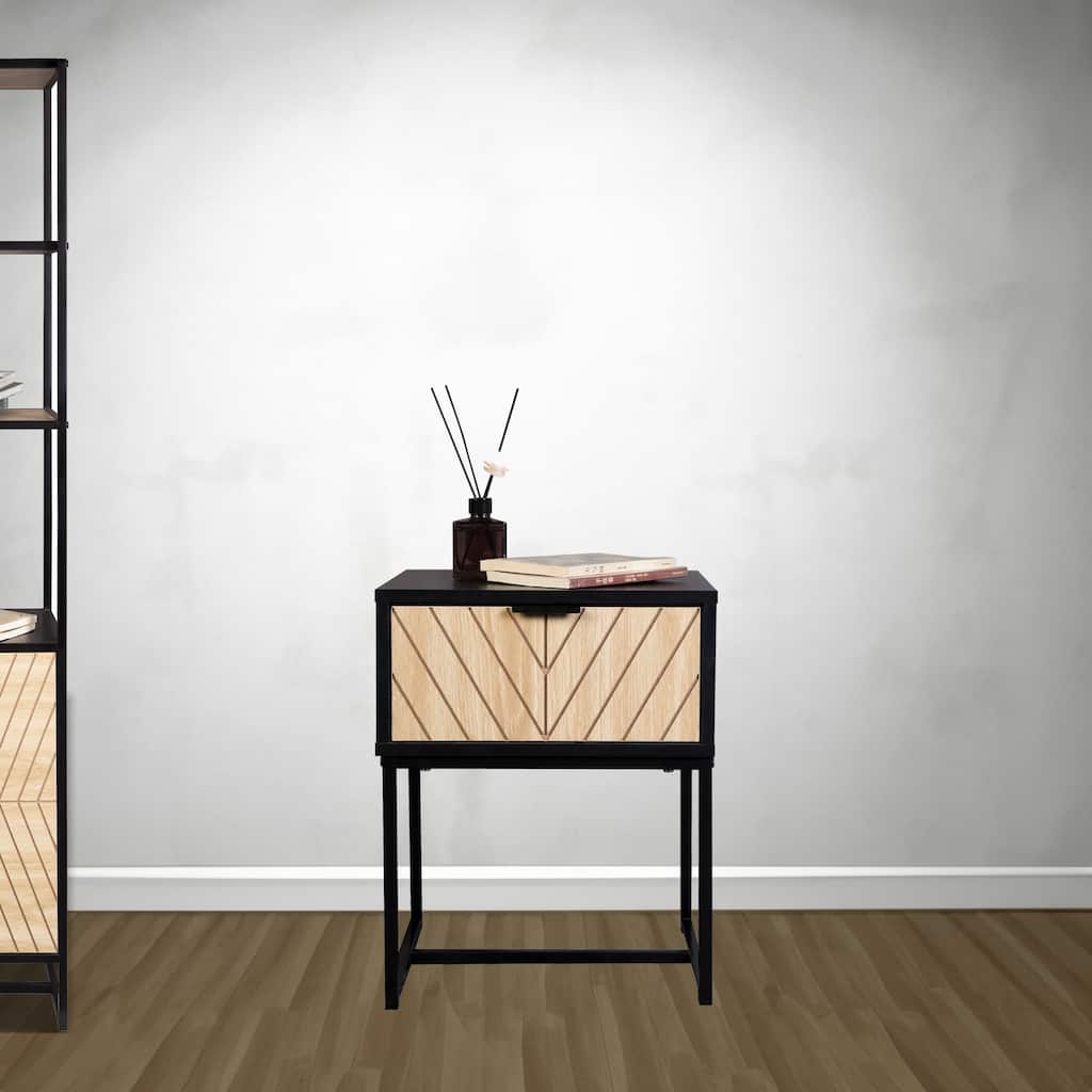 Bali Coastal Modern Console Table with Natural Wood Drawer